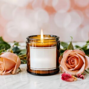 candle, fragrance, scent, flower wallpaper, roses, flowers, valentine's day, romantic, nature, decoration, beautiful flowers, flower background, decor, label, copy space
