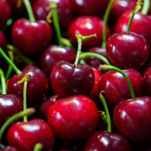 Vibrant close-up of fresh ripe cherries, perfect for healthy eating and summer treats.
